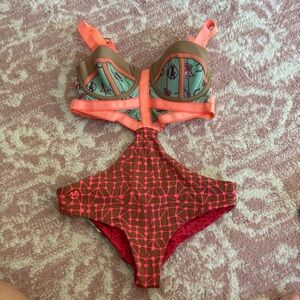 Maaji Multicolor One Piece Swimsuit size Small